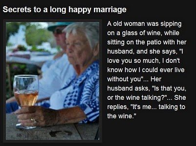 Secrets to a long and happy marriage