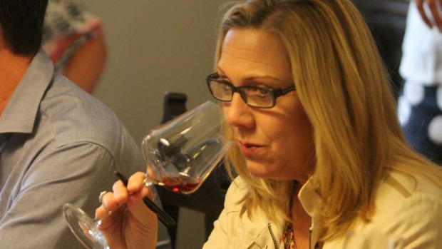 American wine writer Sara Schneider at the tasting.
